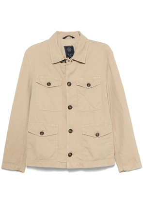 Fay classic-collar shirt jacket - Neutrals