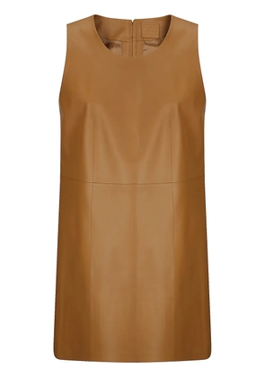 Desa 1972 A-line leather dress - Brown
