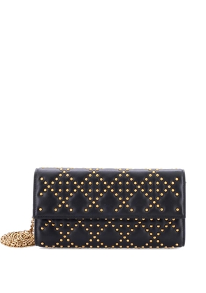 Christian Dior Pre-Owned Lady Dior Croisiere Chain Wallet Cannage Studded Lambskin clutch bag - Black