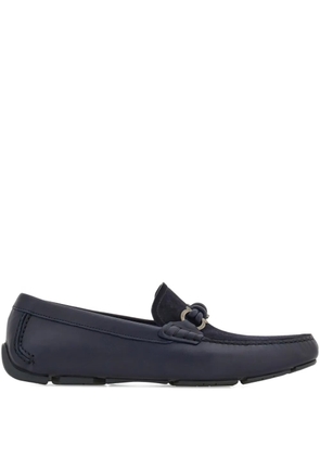 Ferragamo gancini-buckle leather loafers - Blue