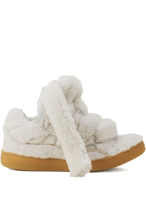 Lanvin Curb shearling sneakers - White
