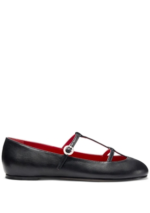 Scarosso Linda I leather ballerina shoes - Black
