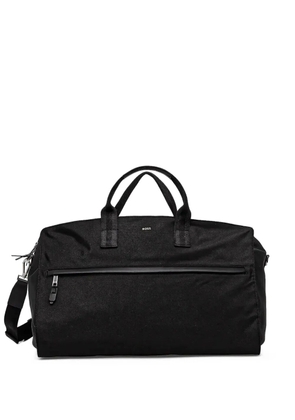 BOSS logo-detail zipped duffle bag - Black