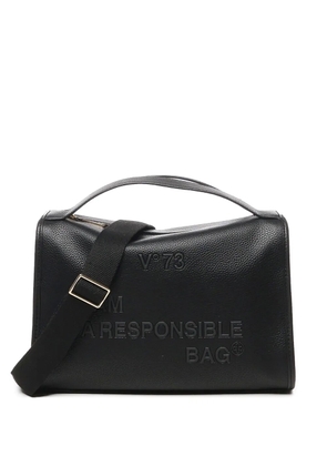 V°73 logo-engraved shoulder bag - Black