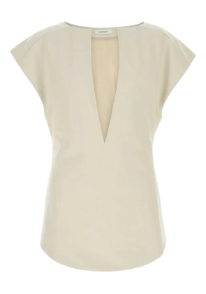 ENTIRE STUDIOS V-neck top - Neutrals