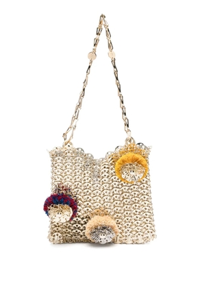 Rabanne 1969 Raphia shoulder bag - Gold