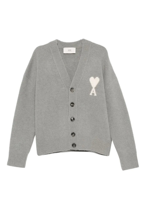AMI Paris Ami de Coeur button cardigan - Grey