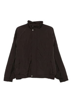 J.LAL Yot high-neck buttoned jacket - Brown