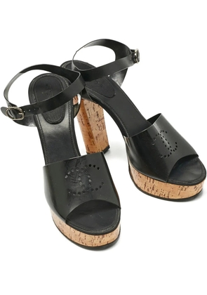 CHANEL Pre-Owned Jelly platform sandals Jelly 12 cm - Black