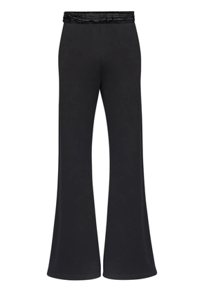 MM6 Maison Margiela ruffled-waist flared trousers - Black