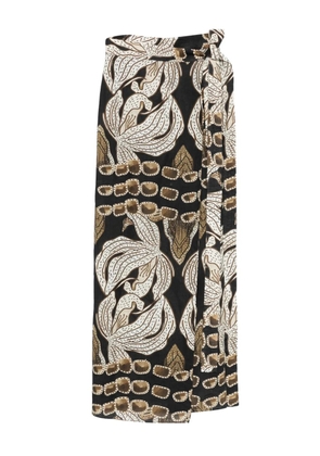Maison La Plage Eva midi wrap skirt - Black