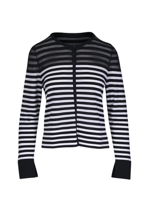 Akris Punto Kodak striped cardigan - Black
