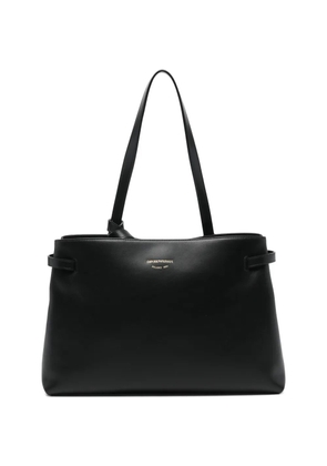 Emporio Armani Nora M leather tote bag - Black