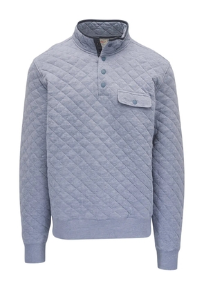 FAHERTY Epic quilted button sweatshirt - Blue