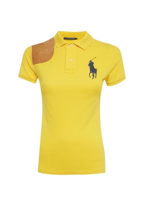 Polo Ralph Lauren Cotton Suede-Trim polo shirt - Yellow