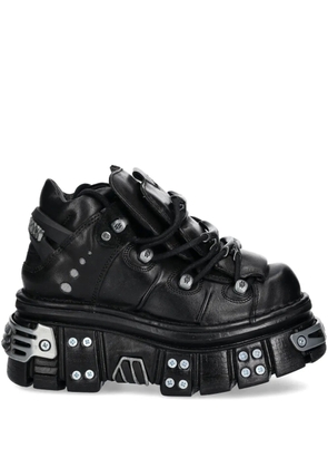 NEW ROCK hardware-detail platform sneakers - Black