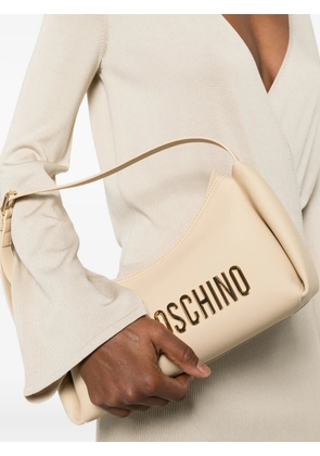 Love Moschino embossed shoulder bag - Neutrals