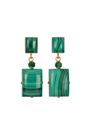 Jennifer Behr Joliel rectangular-stone earrings - Gold
