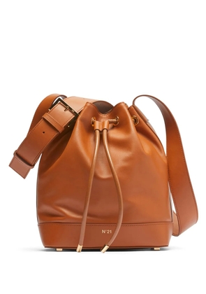 Nº21 panelled leather bucket bag - Brown