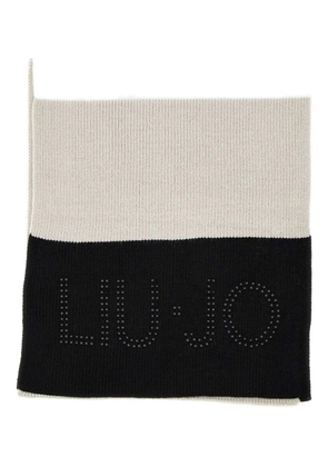 LIU JO ribbed colour-block scarf - Neutrals