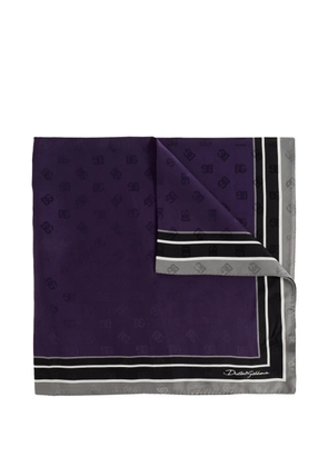 Dolce & Gabbana logo border scarf - Purple