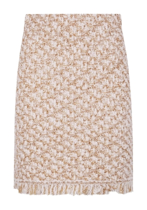Fabiana Filippi tweed fringed mini skirt - Neutrals