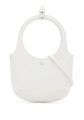 Courrèges Holy leather tote bag - White