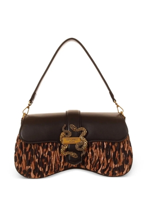 Just Cavalli Iconic Snakes shoulder bag - Brown