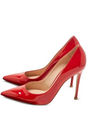 Gianvito Rossi pointed-toe leather pumps - Red
