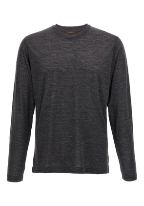 Zanone crew-neck long-sleeves T-shirt - Grey