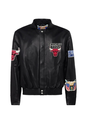 Jeff Hamilton Chicago Bulls leather bomber jacket - Black