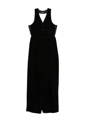 Emporio Armani button-fastening V-neck jumpsuit - Black