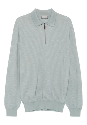 Canali zip-neck polo shirt - Green