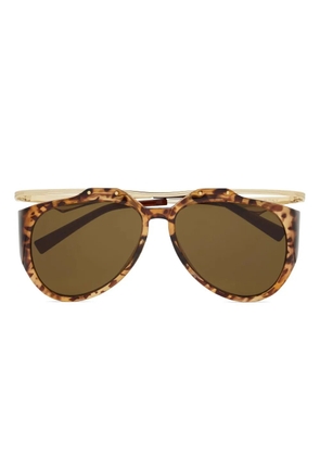 Saint Laurent Eyewear Amelia pilot-frame sunglasses - Brown