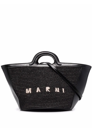 Marni Tropicalia logo-embroidered tote bag - Black