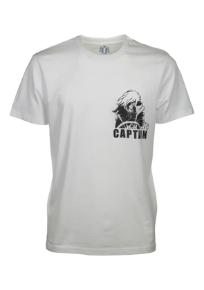 Equipment captain print cotton t-shirt - White