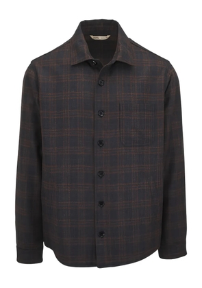Maurizio Baldassari checked-pattern shirt jacket - Grey