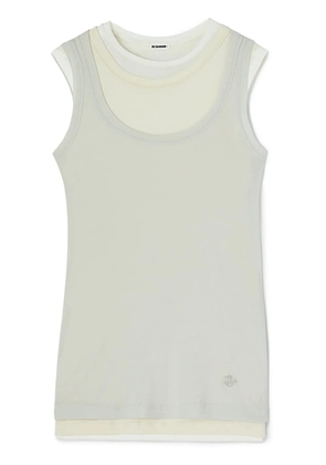 Jil Sander layered cotton tank top - Grey