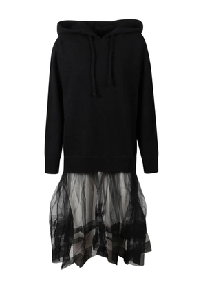 Jucca tulle hooded dress - Black
