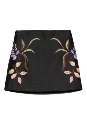 Dorothee Schumacher floral-embroidered skirt - Black