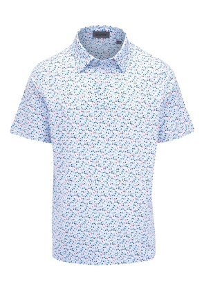 G/FORE floral-print short-sleeve polo shirt - Blue