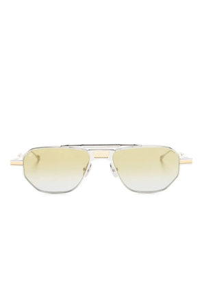 T Henri Eyewear logo-print square-frame sunglasses - Silver