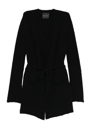 Roberto Collina tie-waist cardi-coat - Black