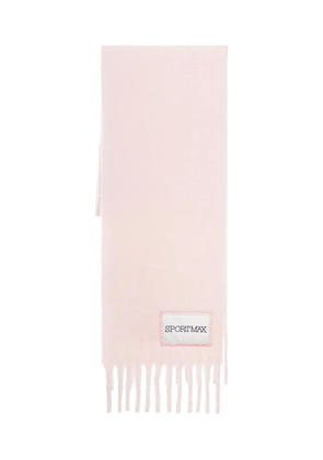 Sportmax fringed alpaca scarf - Pink