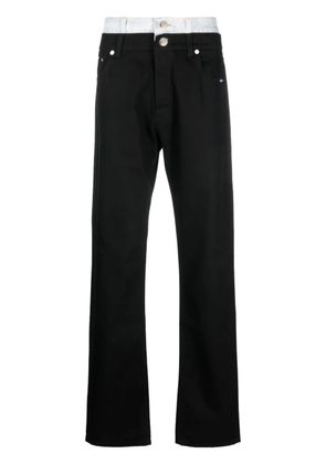 VTMNTS double-layer straight-leg jeans - Black