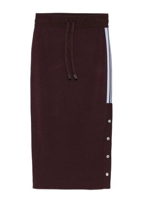 PINKO drawstring side-stripe skirt - Red