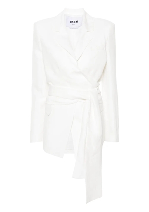 MSGM bow-detail blazer - White
