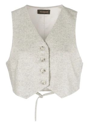 THE ANDAMANE Nadine cropped wool-blend vest - Grey