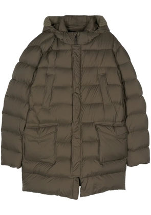 Herno logo-plaque coat - Green