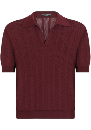 Dolce & Gabbana knitted polo shirt - Red